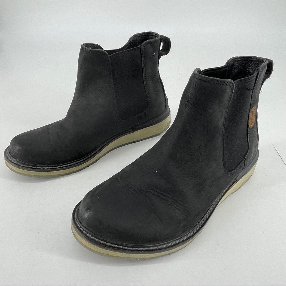 Keen Bailey Black Leather Women's Ankle Chelsea Comfort Pull On Boots